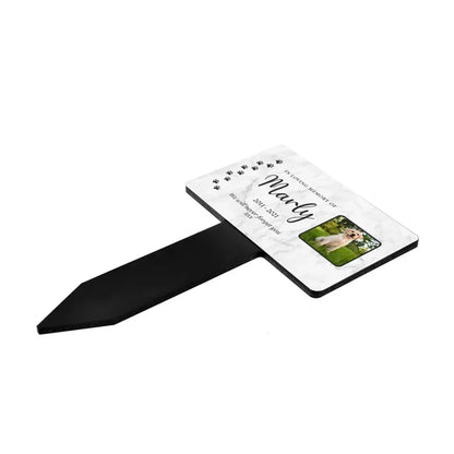 Personalized Pet Memorial Stake – Acrylic Grave Marker for Dog & Cat with Photo & Text