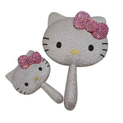 Kawaii Crystal Rhinestone Handheld Mirror – Shiny Decorative Mirror for Girls’ Birthday & Living Room Decor