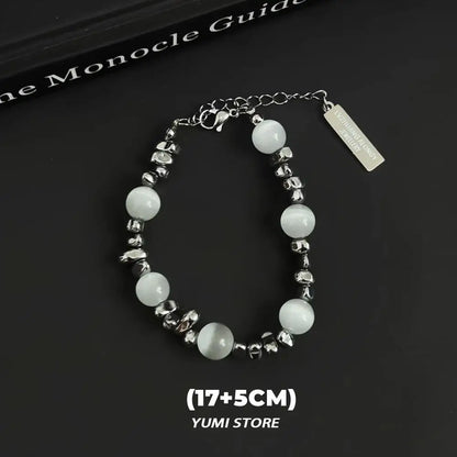 Retro Flame Cross Bracelet - Unisex Hip Hop Titanium Steel Splice Chain Charm, Kpop Luxury Jewelry for Men & Women