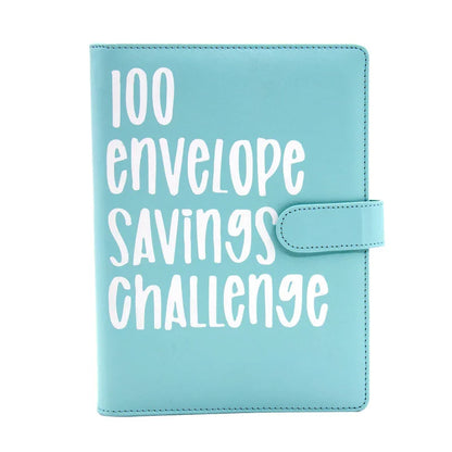 100 Day Couple's Challenge Journal – PU Leather Loose-Leaf Savings Book with Magnetic Buckle, Save & Make Money Notebook