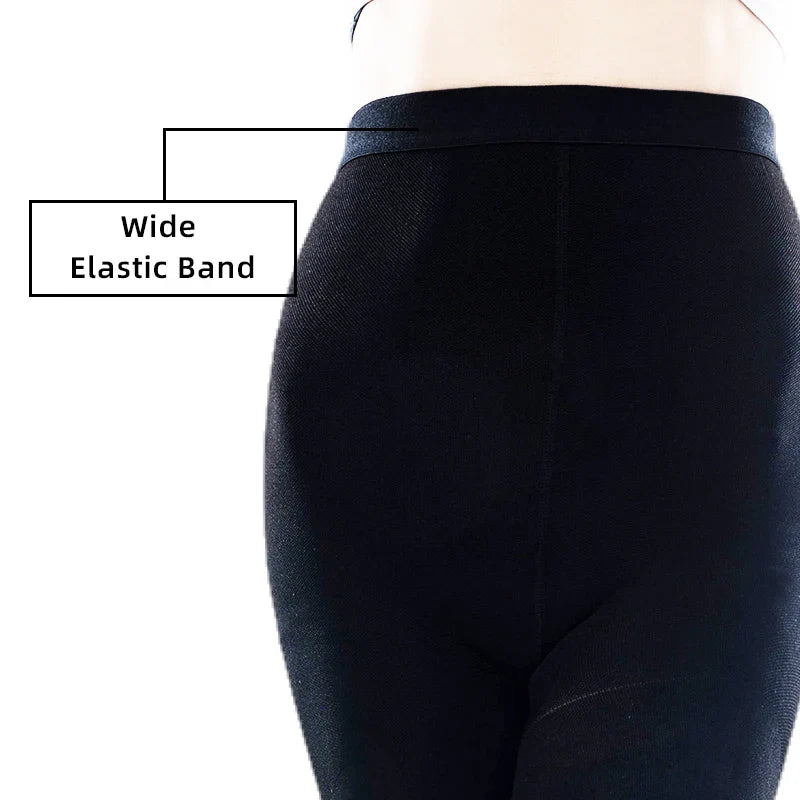 Medical Compression Pantyhose Stocking - 20-30mmHg Women's Thigh-Highs, Open Toe Class 2 Pressure Support for Varicose Veins, Plus Size
