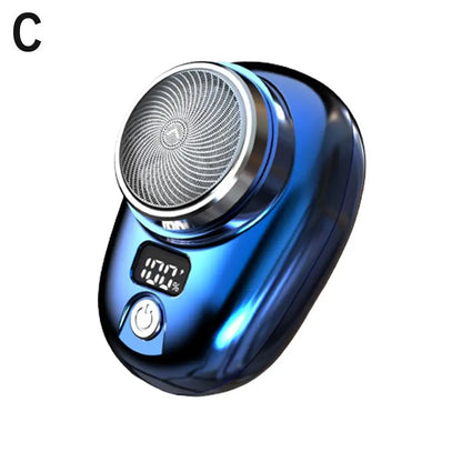 Portable Mini Electric Razor for Men – Cordless Pocket Beard Shaver with Digital Display