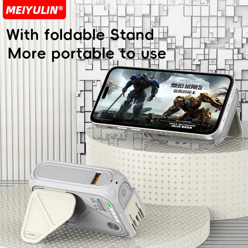 20000mAh Magnetic Wireless Power Bank – 10000mAh Portable Fast Charging Stand with USB Cable for iPhone, Samsung, Xiaomi