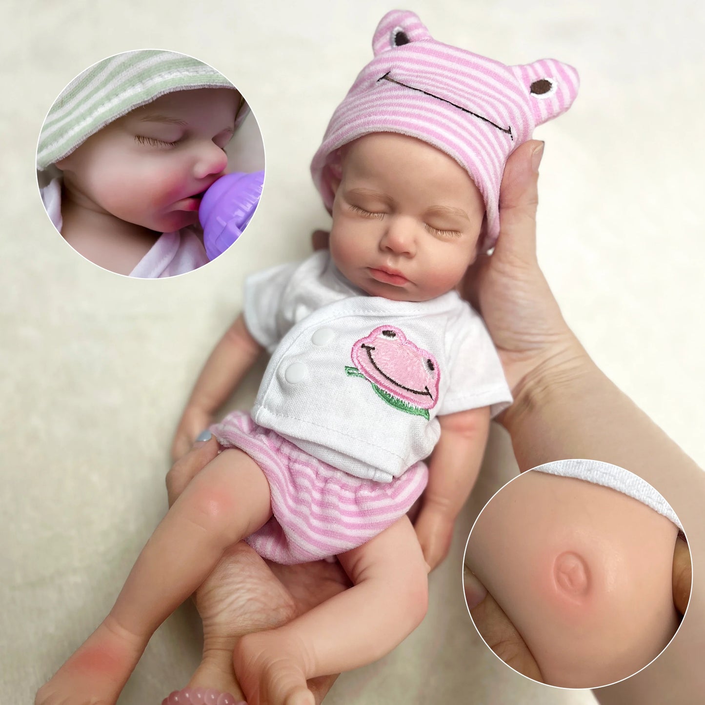 Loulou Reborn Baby Doll – Full Body Soft Silicone Boy or Girl with Openable Mouth
