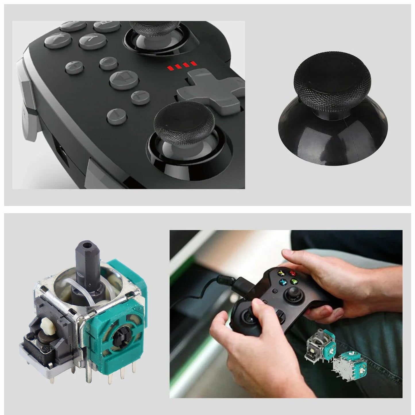 Replacement Joystick for Xbox One & Series X/S Controllers — 3D Analog Thumbsticks with T6/T8 Screwdriver Repair Kit
