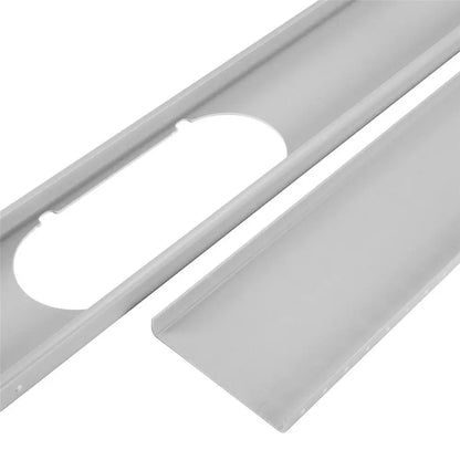 1/2PCS Portable AC Window Kit – Adjustable Slide Plate & Exhaust Hose Connector with Wind Shield Adapter