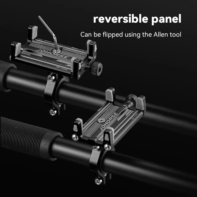 Aluminum Bicycle Phone Holder — Adjustable, Nonslip MTB Bike Mount Stand for Secure Phone Attachment