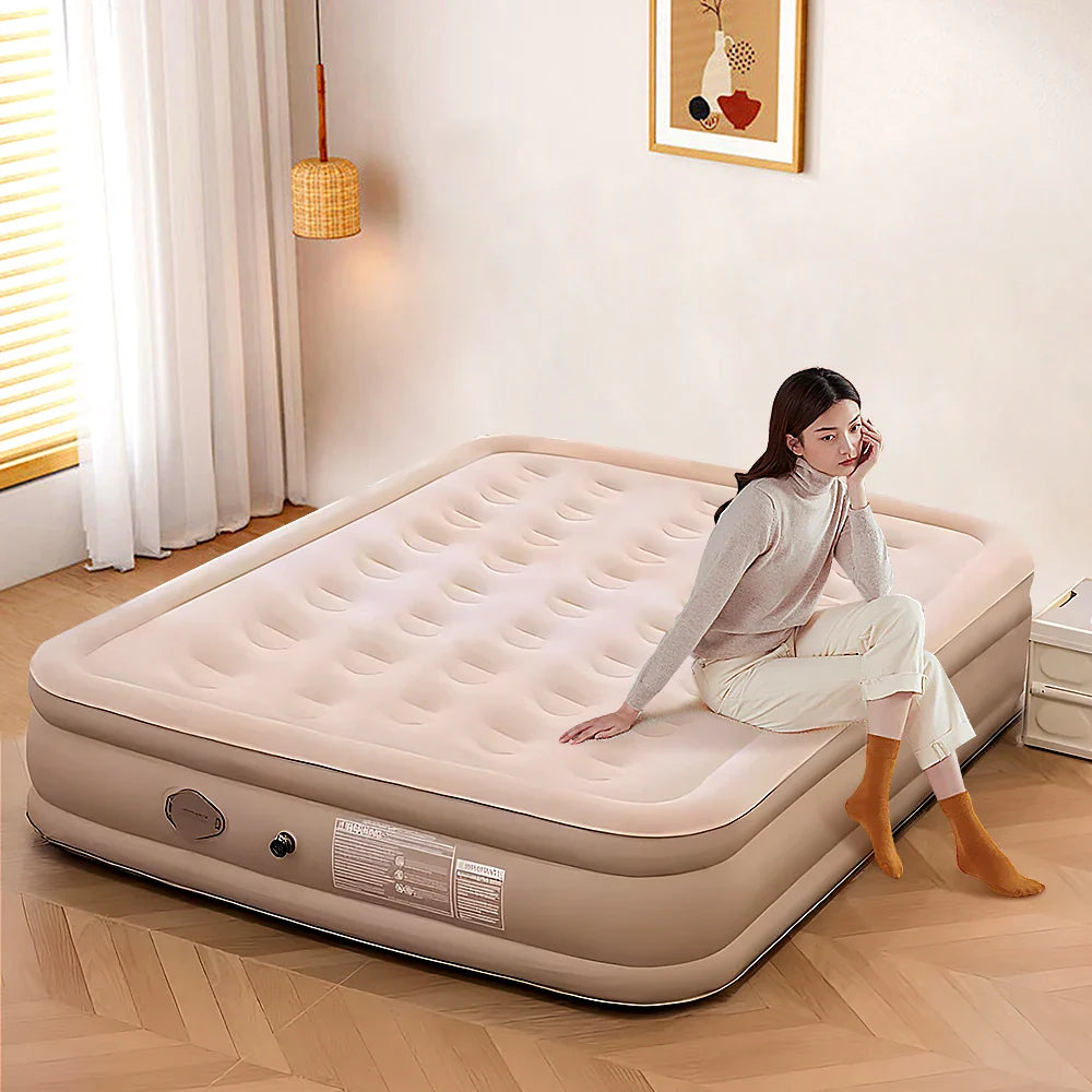 Outdoor Inflatable Air Mattress – Thickened Nap Bed & Air Cushion for Single or Double Use, Home & Travel