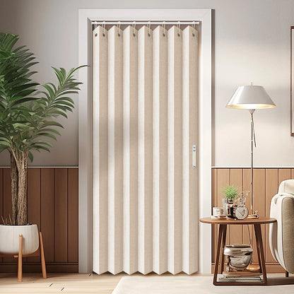 Blackout Folding Door Curtain – 1 Panel Privacy Screen for Living Room, Bedroom, Kitchen, Closet, Room Divider