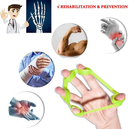 3-in-1 Silicone Finger Strengthener – Elastic Hand Grip Trainer & Guitar Finger Exerciser for Hand Therapy