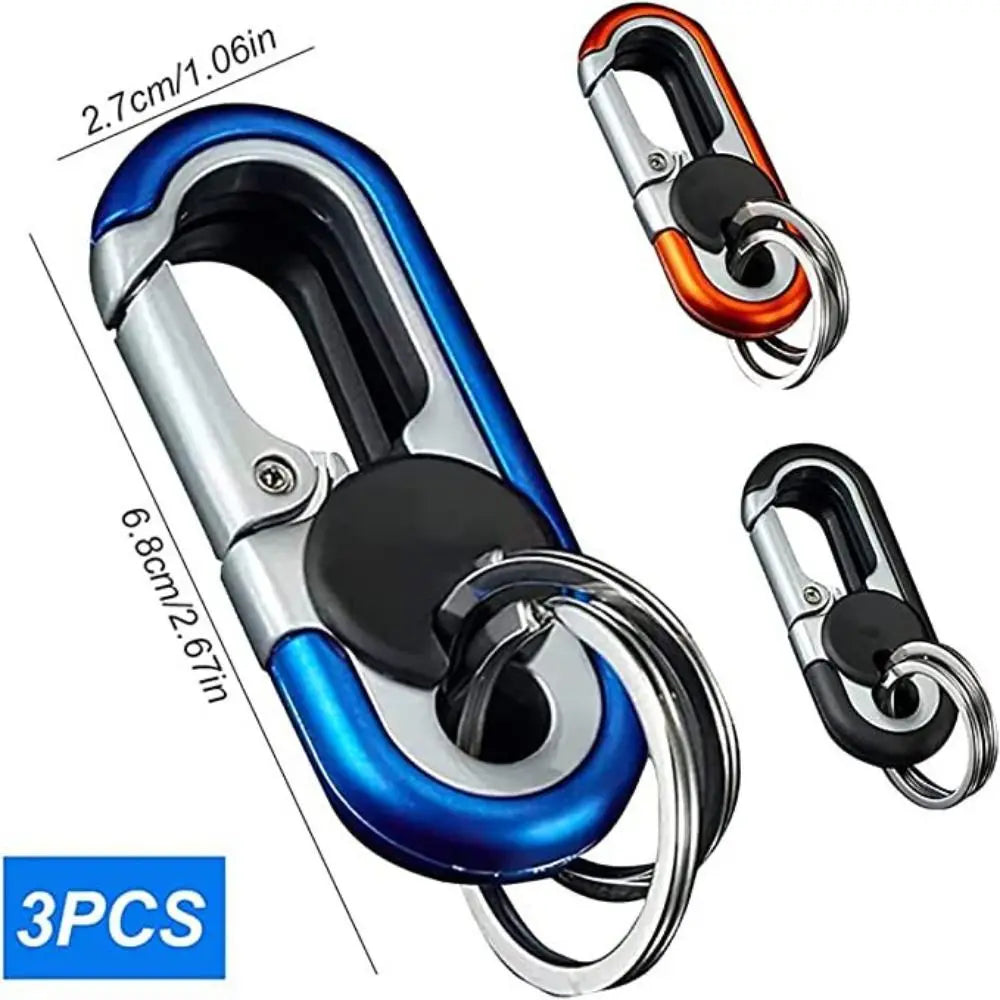 Double Ring Keychain: Men's Fashion Business Key Holder - Metal Key Buckle for Auto Car Styling Accessories