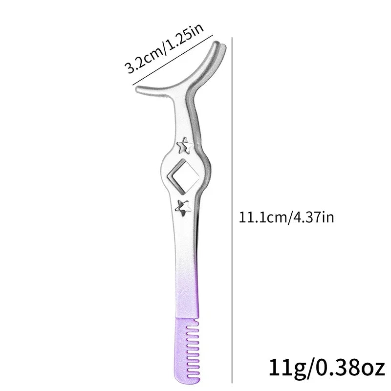 Professional False Eyelash Applicator Tweezers – Precision Lash Extension Clip & Curler Makeup Tool