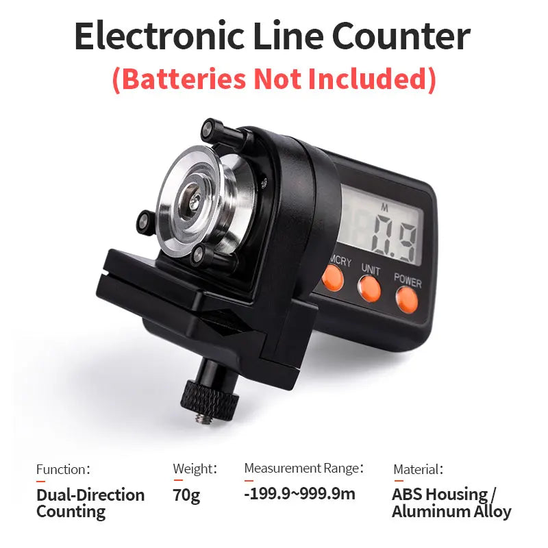 CHILENT 999.9M Digital Fishing Line Counter – ABS Night Display, Fishing Accessories (Battery Not Included)