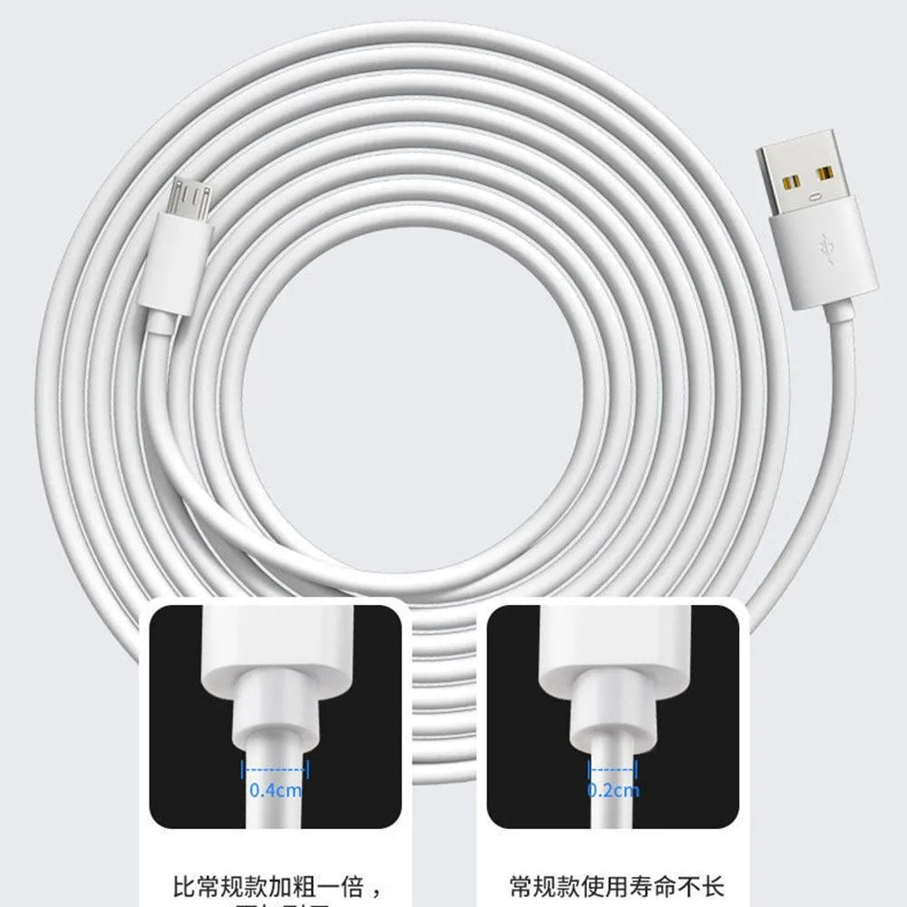 Micro USB Charging Cable for Android Smartphones – Fast Charger Data Cord Available in Lengths from 1m/2m/3m/5m/6m/7m/8m/10m