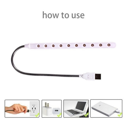 Mini USB Foldable LED Night Light - Portable Reading Lamp for Desk Decoration, PC Keyboard Lighting, Notebook Power Socket
