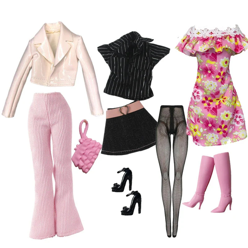 Deluxe Doll Clothes Set – Black & Red Tea Time Fashion Outfit for 11.5” Dolls