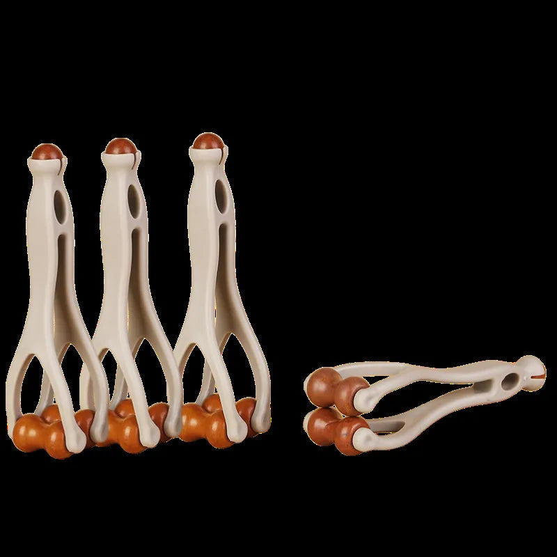 Multifunctional Wooden Finger Massager Roller – Portable Hand Stress Relief Tool for Carpal Tunnel, Pain & Fatigue Relief Massage Device