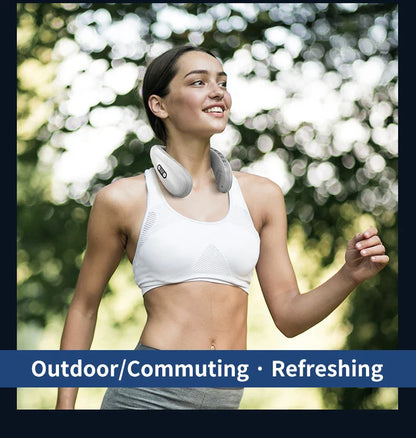 Portable Neck Fan 5200mAh – Rechargeable Wearable Semiconductor Cooling Fan, Personal Outdoor Neck Air Conditioner