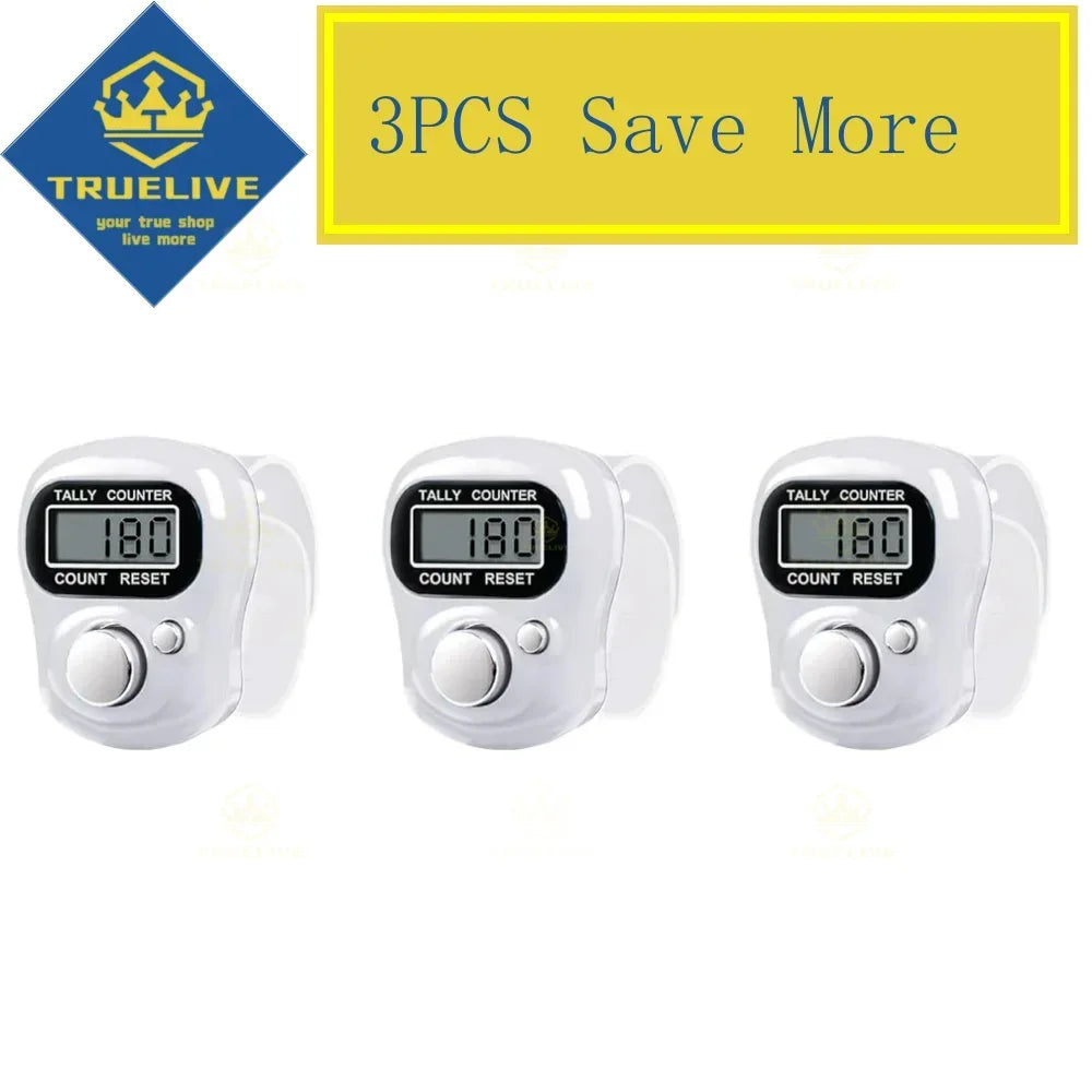 1/3/5PCS Mini Digital Finger Counter – Electronic Tally Clicker Ring for Knitting, Rows, Stroke & More