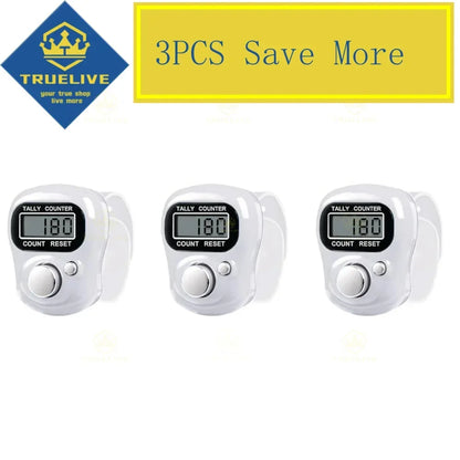 1/3/5PCS Mini Digital Finger Counter – Electronic Tally Clicker Ring for Knitting, Rows, Stroke & More