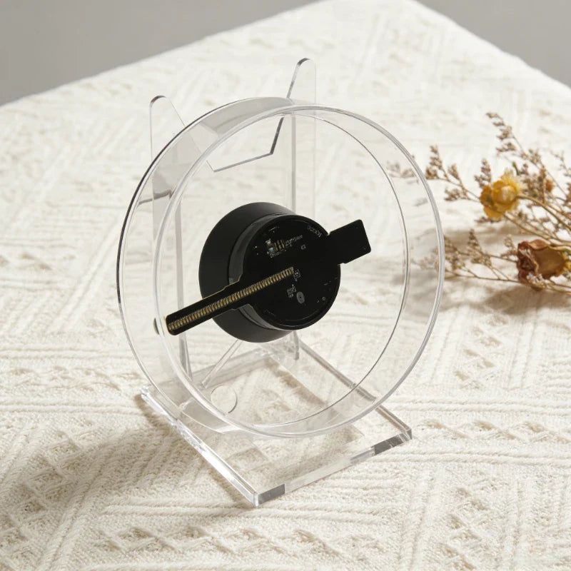 Mini 3D Holographic Projector Fan - Desktop LED Advertising Display with Remote Control & Stand