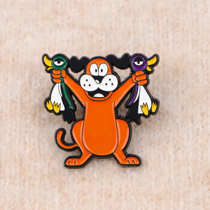 Funny Duck & Cute Dog Enamel Pin – Animal Lapel Brooch for Backpack, Clothing & Gifts