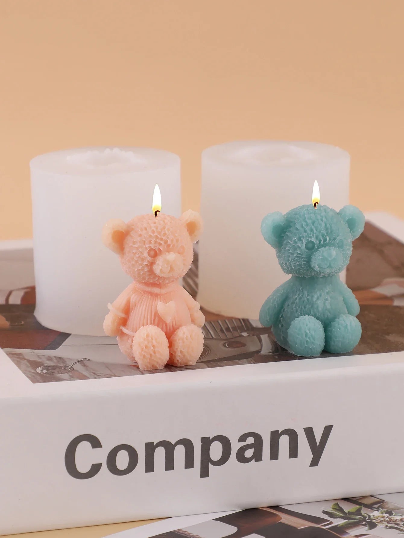 Cute Little Bear Silicone Mold – DIY Candle, Gypsum & Ornament Mold