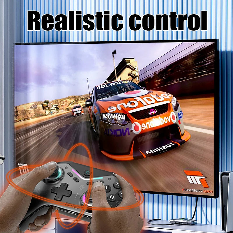 CM-619 Wireless Game Controller — Dual Motor, Dazzling Light, Compatible with iOS, Android & PC