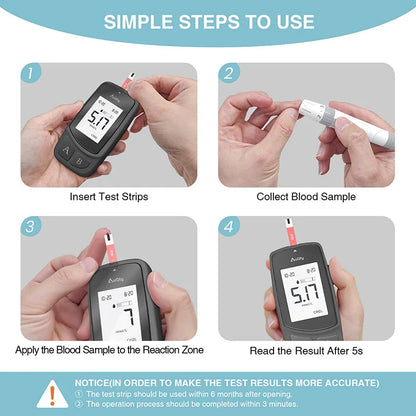 3-in-1 Multifunction Cholesterol, Uric Acid, and Blood Glucose Meter – Diabetes, Gout, and Blood Sugar Monitor with Test Strips