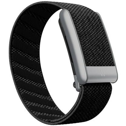 Whoop 5.0 Compatible Nylon Wristband - Black, Silver & Gold Woven Elastic Sports Replacement Strap