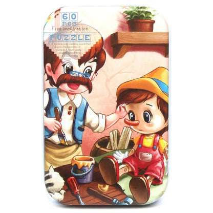 60-Piece Jigsaw Puzzle Set — Cartoon Animals & Vehicles Montessori Educational Toys for Kids, Perfect Christmas Gifts