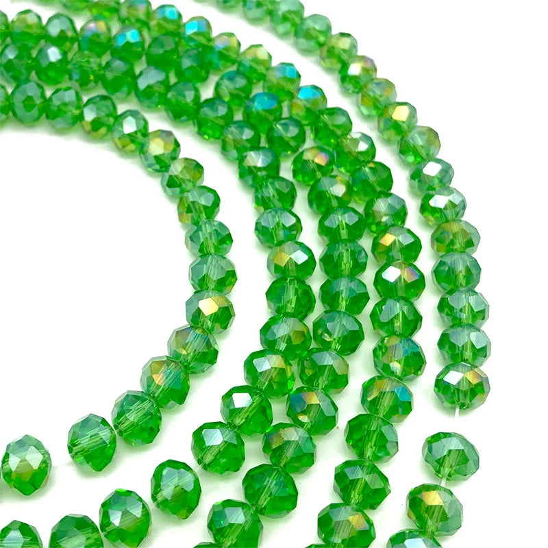 Faceted Crystal Glass Beads 2-8mm Loose Spacer Beads for DIY Jewelry Making Bracelets & Earrings