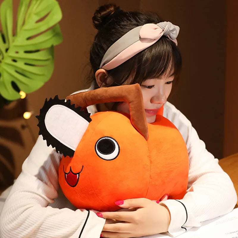 Pochita Plush Doll 10-40cm – Chainsaw Man Anime Soft Toy, Cute Stuffed Cartoon Pillow for Kids & Xmas Gifts