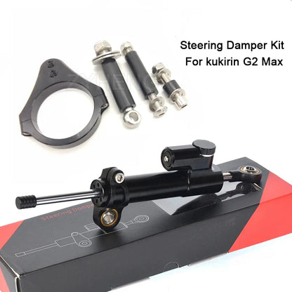 KuKirin G2 Max Scooter Steering Damper Stabilizer Mount Bracket – Aluminum & Steel Electric Scooter Modification Accessory