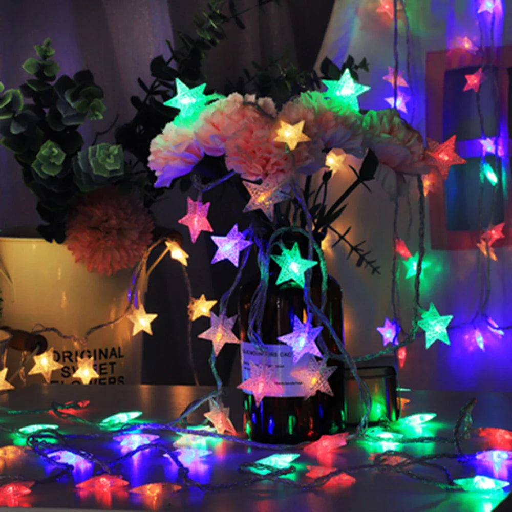 LED Star String Lights – Battery and  USB Powered Fairy Lights for Christmas, Weddings, and Parties – Available in 1.5m, 3m, 6m, 10m