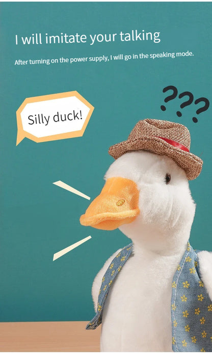 Talking Repeat Duck Plush Toy for Kids – Musical Educational Stuffed Animal Gift for Children