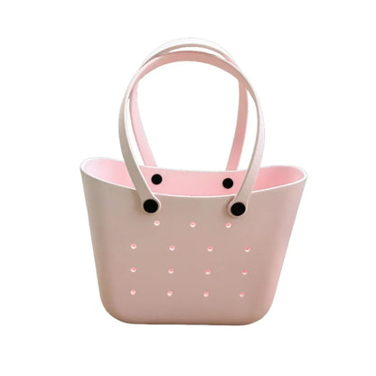 Fashion EVA Molded Beach Bag – Multi-Functional Women’s Shopping & Makeup Storage Tote, Trendy Plastic Waterproof Handbag