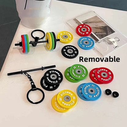 2025 Silicone Barbell Dumbbell Keychain – DIY Gym Gift for Fitness Lovers & Trainers