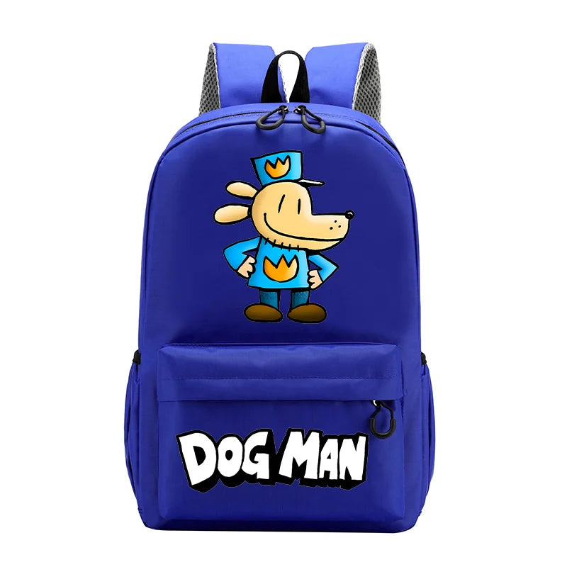 New Dog Man Kids Backpack — Large-Capacity Cartoon Schoolbag for Boys, Children’s School Supplies & Gifts