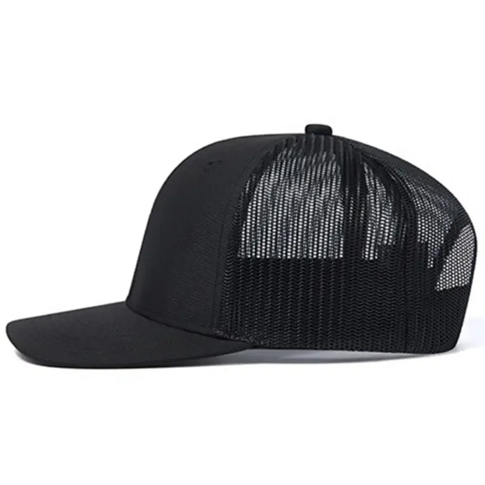 Unisex Curved Brim Trucker Hat - Breathable Summer Mesh Baseball Cap for Men & Women