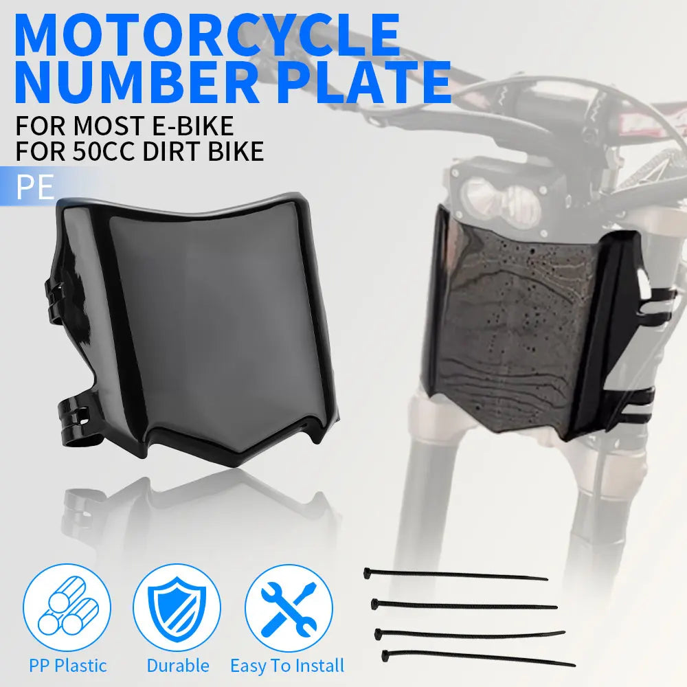 Motorcycle Front Number Plate - Surron, Stark Varg & Talaria Electric Dirt Bike Accessory