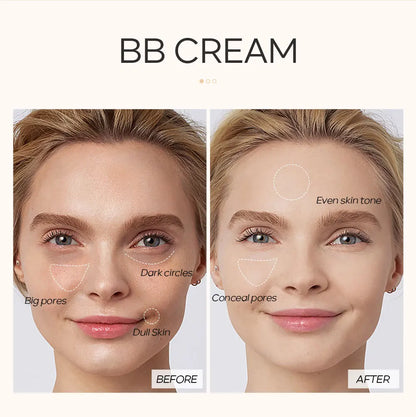 6-Color BB Cream Concealer – 30ml Natural Face Primer & Coverage Foundation