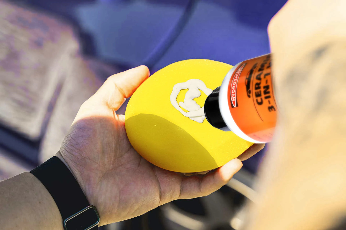 Hydroshine 3-in-1 Ceramic Wax – Remove Swirl Marks, Scratches, Rust & Oxidation, Paint Care & Polishing with Carnauba Protection