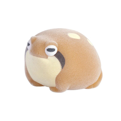 Yell World Capsule Toy – Kinako Mabushi Warabimochi Kawaii Pet Flocked Soft Squeeze Frog Figures