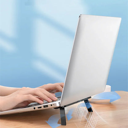 Universal Laptop Riser Stand - Invisible Cooling Pad Bracket for MacBook Pro, Air, Lenovo, Samsung, & Notebooks
