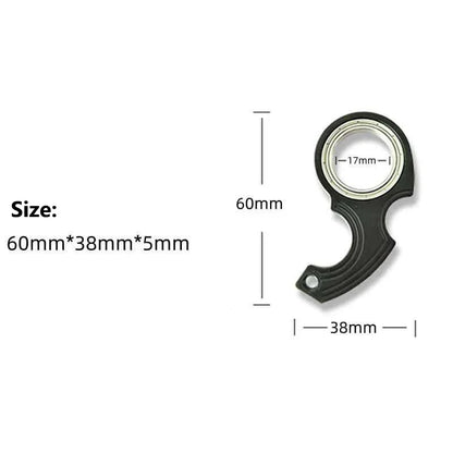 Karambit Spinner Finger Swivel Claw Knife Keychain - High Quality Metal Fidget Spinner with Grain Texture