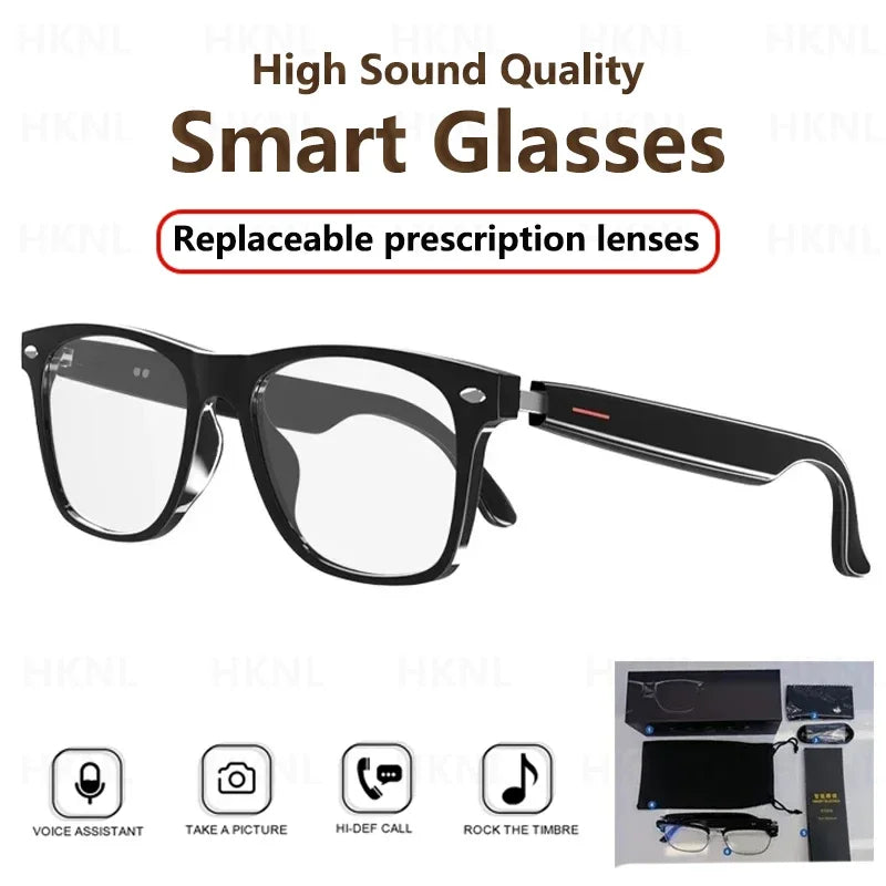 Hiwego Camera Smart Music Sunglasses – Wireless Bluetooth Headset with HIFI Sound, Earphones, Hands-Free Call & Driving Glasses