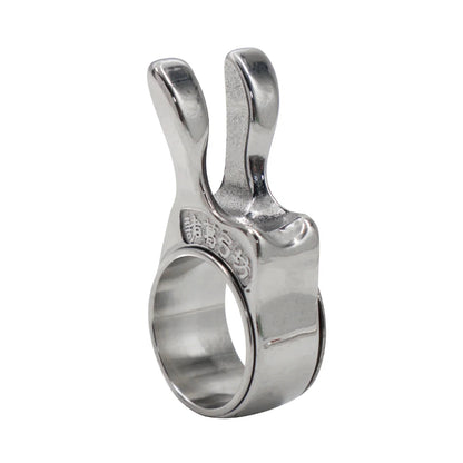 Stainless Steel Slingshot Finger Ring - Bearing Design Dart Release Shooting Accessory