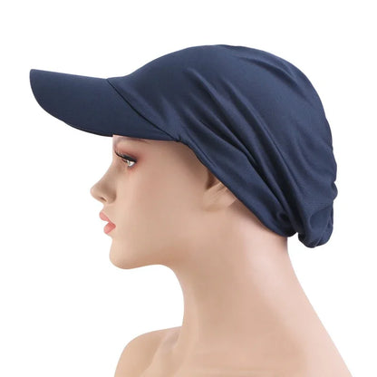 Muslim Women’s Turban Hijab Baseball Cap – Wide Brim Sun Hat, Sports Bonnet & Outdoor Headscarf for Sun Protection