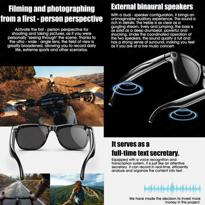 Xiaomi AI 8K Smart Glasses — 120MP Camera, Waterproof, Bluetooth Calls & Music, Picture Recognition, ChatGPT, 2025 New